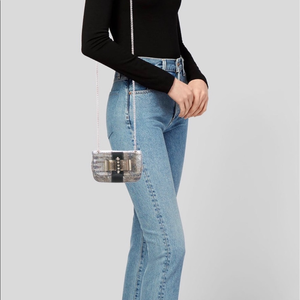 Christian louboutin metallic sweet charity purse